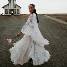 Load image into Gallery viewer, The Wild Hearts Dress   One of a kind boho lace dresses with cutout bodice and statement sleeves available in a variety of sizes